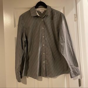 Charter Club 20W Gray Button-up Blouse